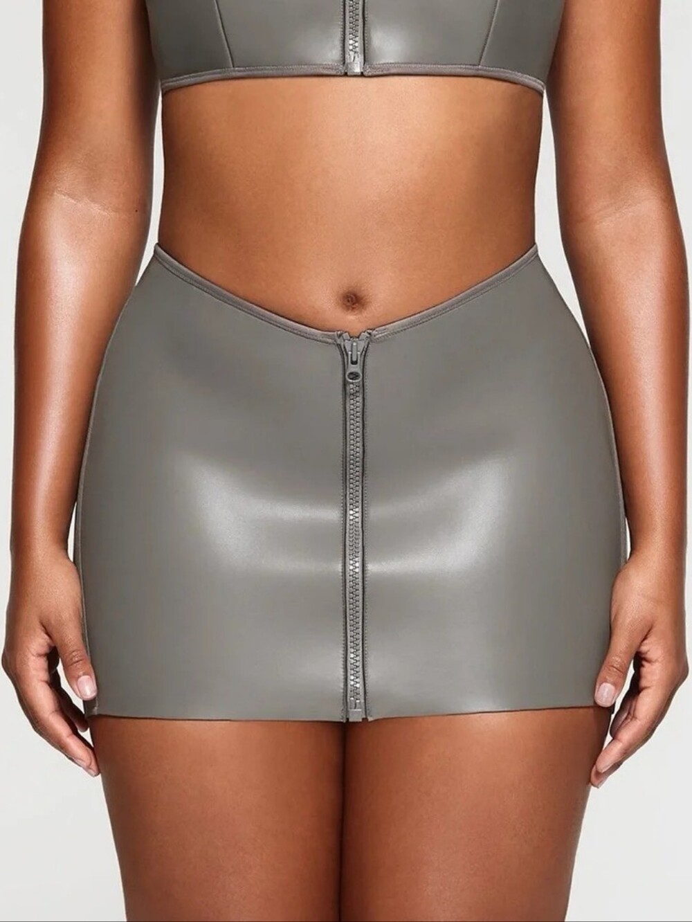 Skims Rubberized Swim Velcro Mini Skirt
